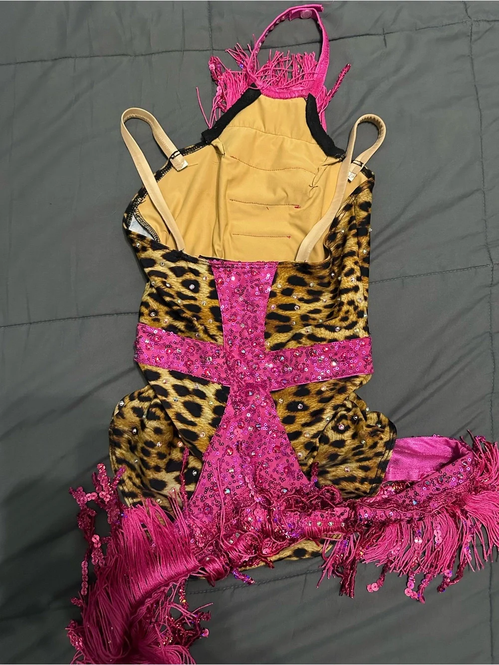 Girl Hot Pink Leopard Dance Costume
